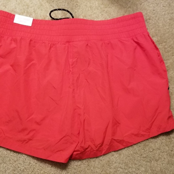 NEW VS Pink High Waist Red Swim Running Shorts - Picture 7 of 8